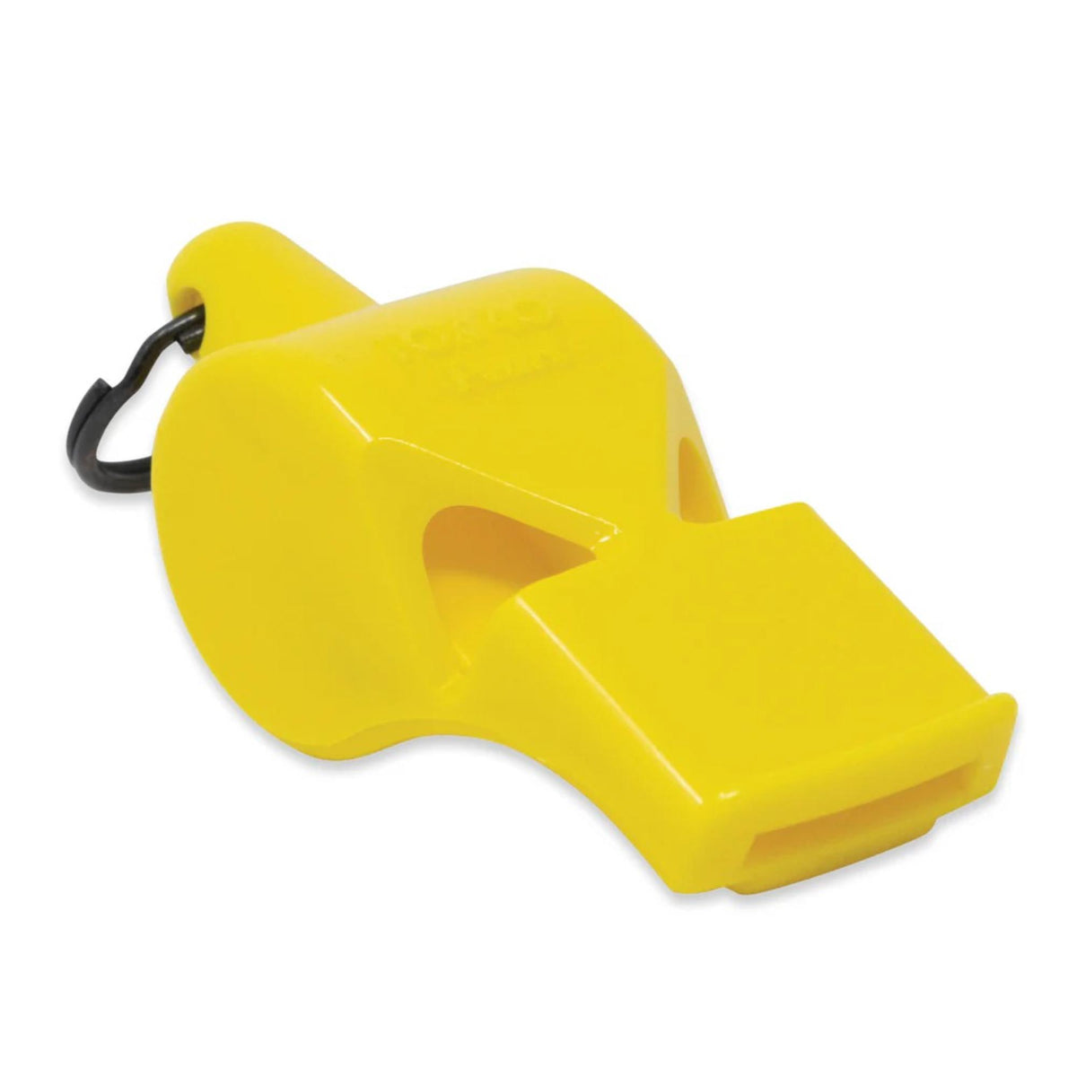 Compact safety whistle with key ring attachment, designed for dependable signaling in emergency and outdoor situations.
