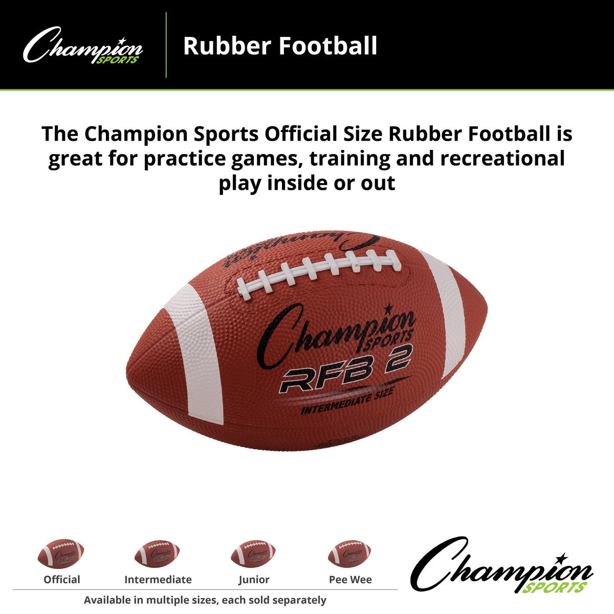 Champion Sports Rubber Football - Alternate View 9