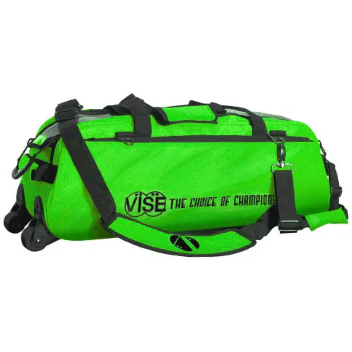 Vise 3 Ball Clear Top Roller Tote Bowling Bag