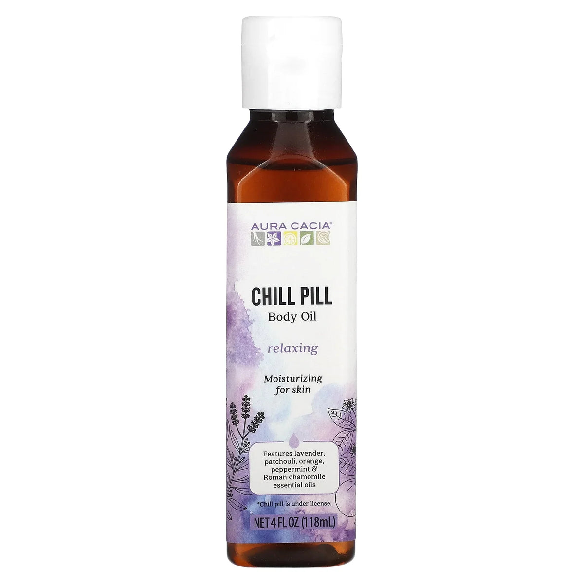 Aura Cacia Chill Pill Body Oil, 4 fl oz