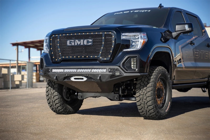 Addictive Desert Designs 2019 GMC Sierra 1500 SF Front Bumper w/ Winch Mount & Sensor Cutout - View 3