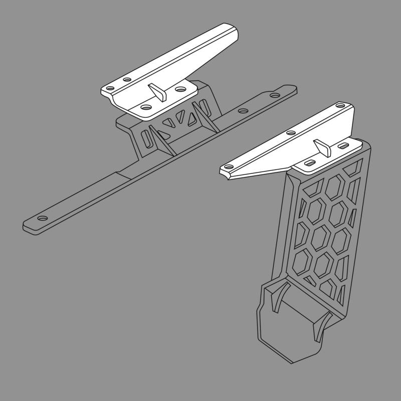 Go Rhino 19-22 Jeep Wrangler JLU SRM Roll Bar Mount Kit - Tex. Blk - View 9