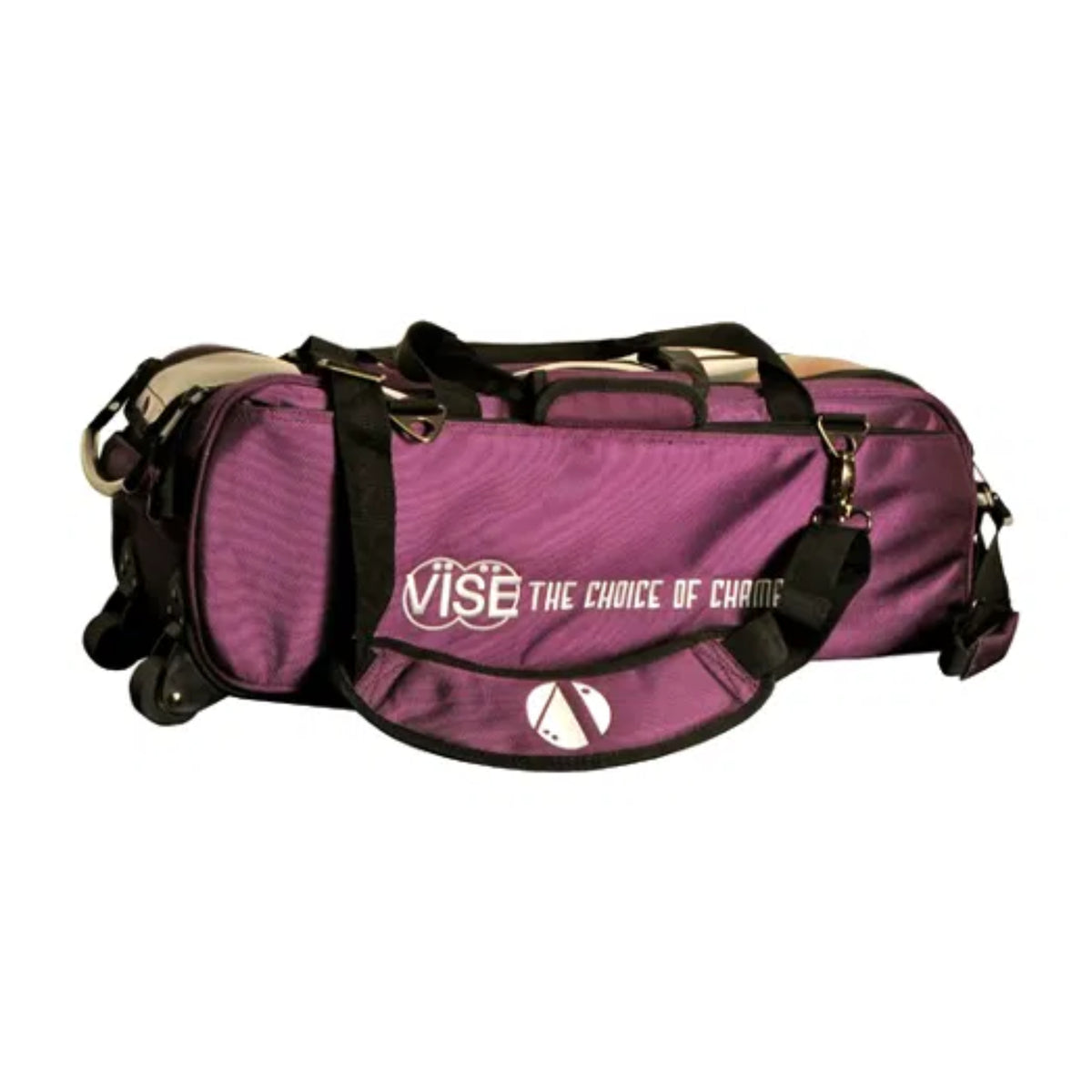 Vise 3 Ball Clear Top Roller Tote Bowling Bag
