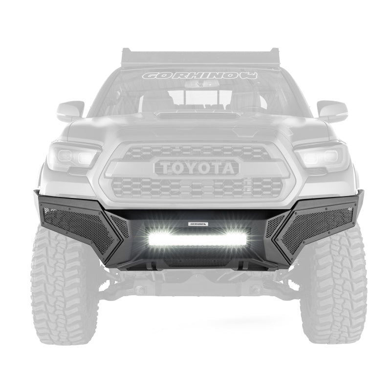Go Rhino 16-21 Tacoma Element Front Bumper w/ Power Actuated Hide-away Light Bar Mount Tex Black - View 12