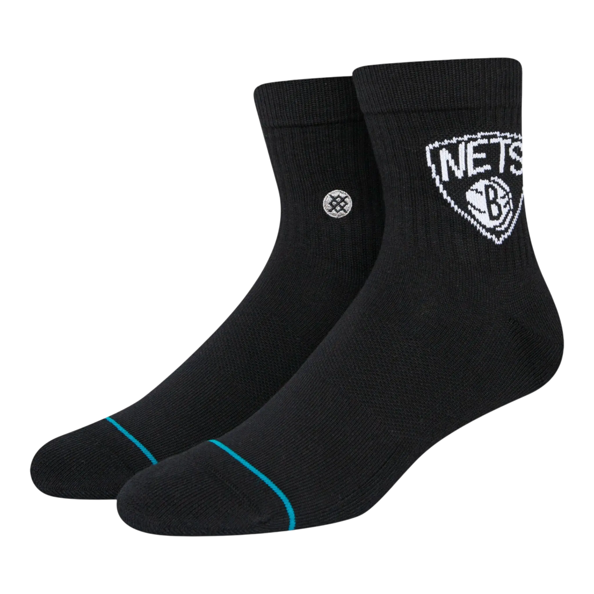 Stance Brooklyn Nets Quarter Men's Ankle Socks — Black