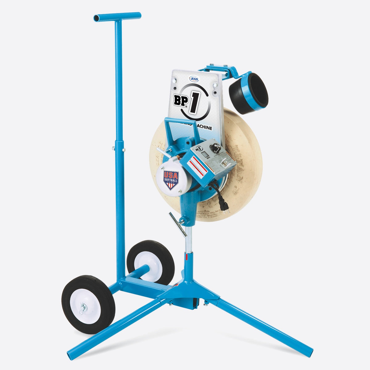 JUGS BP1 Softball Only Pitching Machine in 110V (U.S.) With Cart - Front View