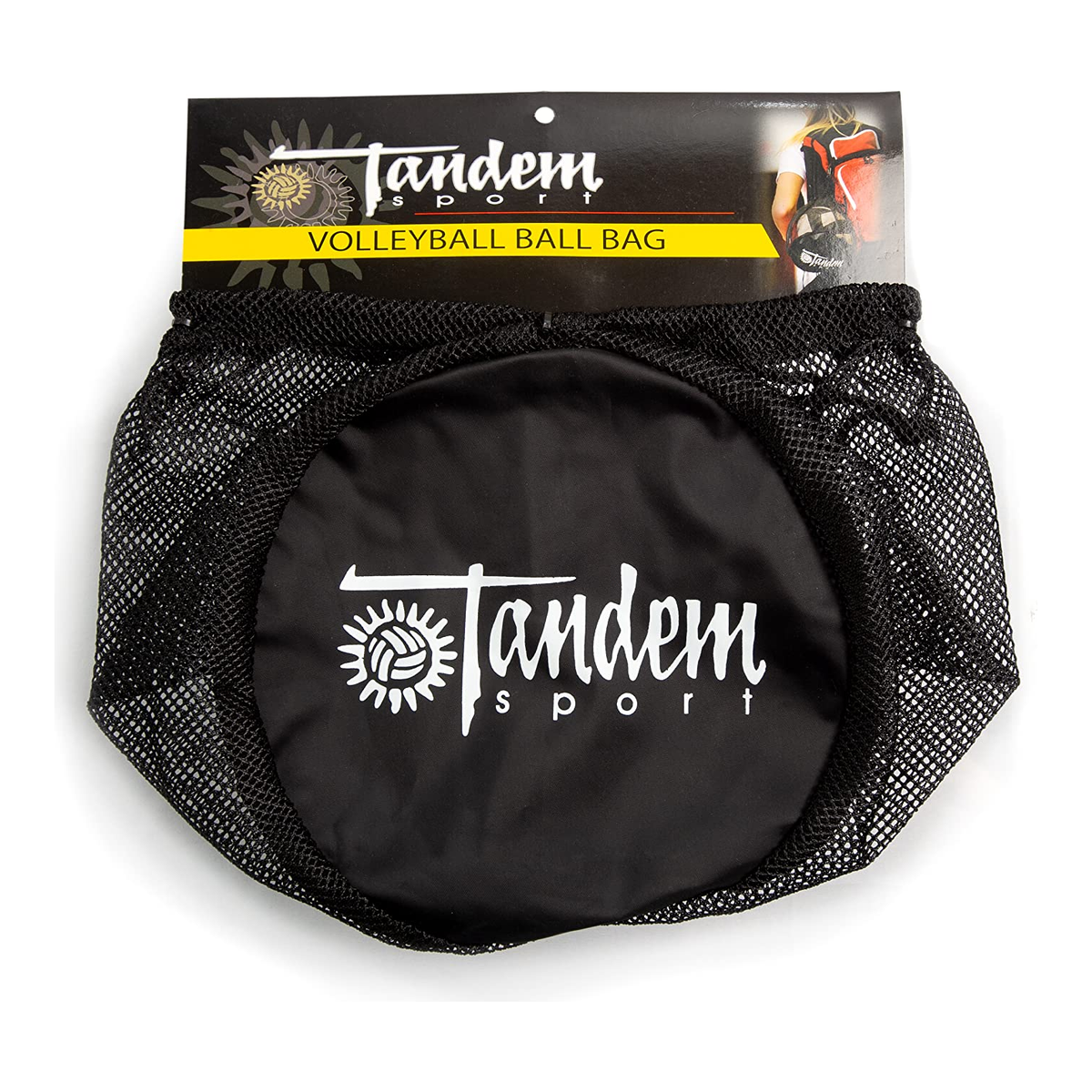 Tandem Sport Individual Volleyball Mesh Bag, Black - Alternate View 3
