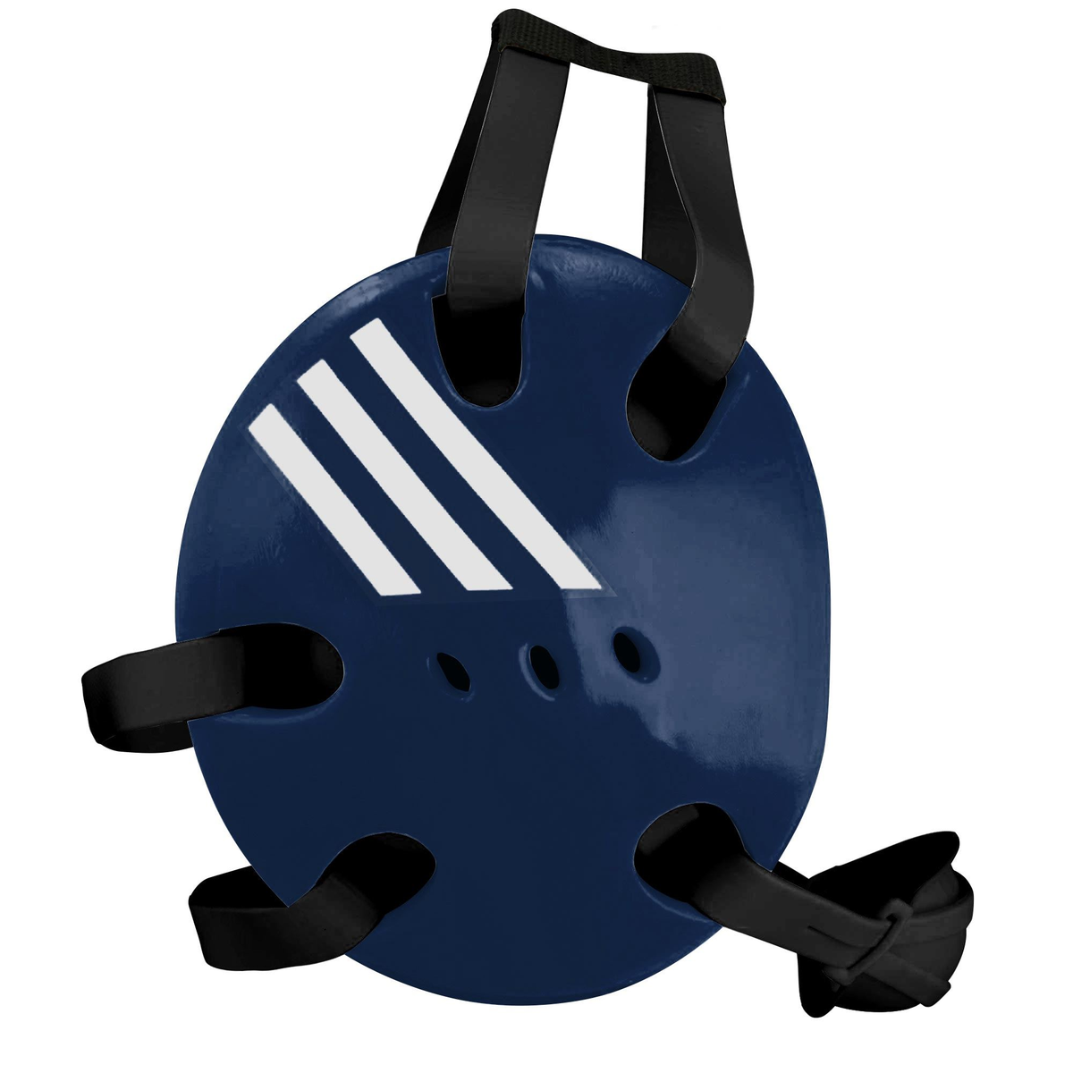 Adidas aE100 Response Wrestling Headgear in Navy with Black Straps - side view