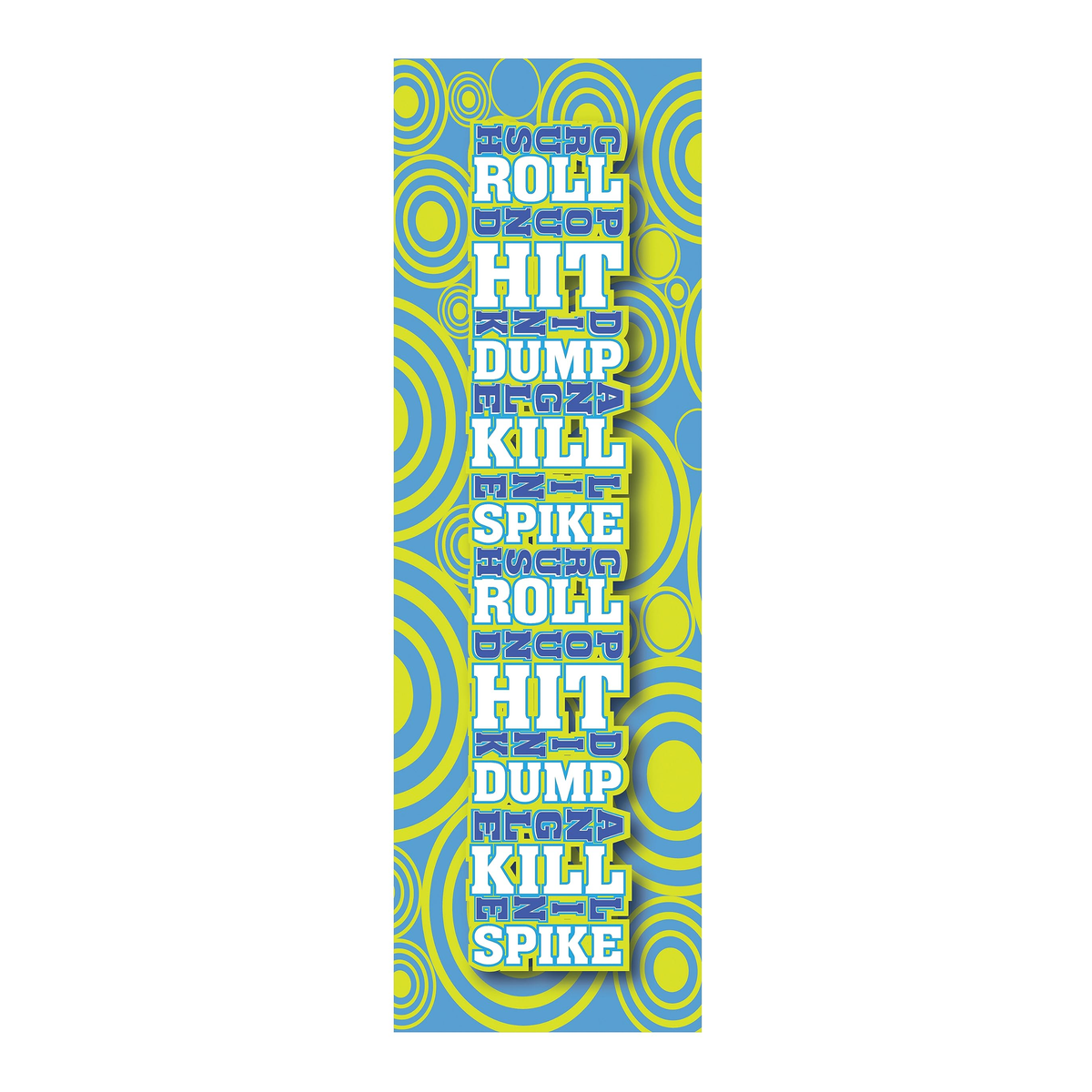Tandem Sport Wide Volleyball Headband, Blue and Green - Front View