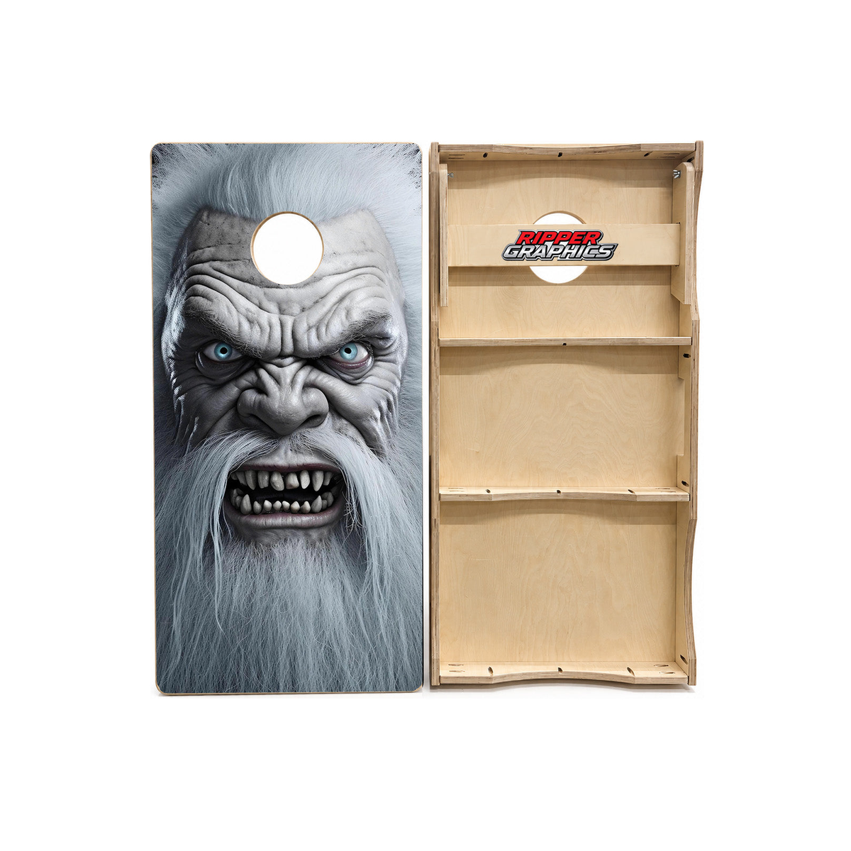 Abominable Snowman Cornhole Design product photo