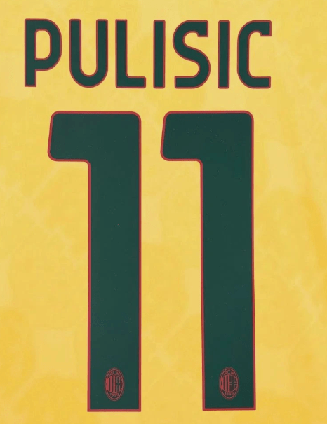 AC Milan 2025/26 Third PULISIC #11 Official Name Set