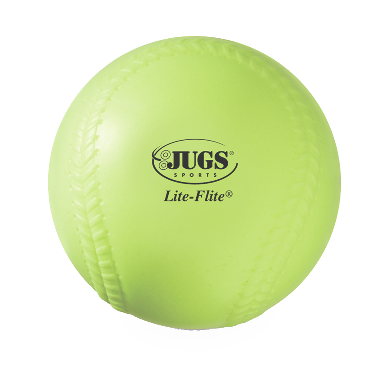 JUGS Lite-Flite Softballs, Game-Ball Yellow, Dozen - Front View