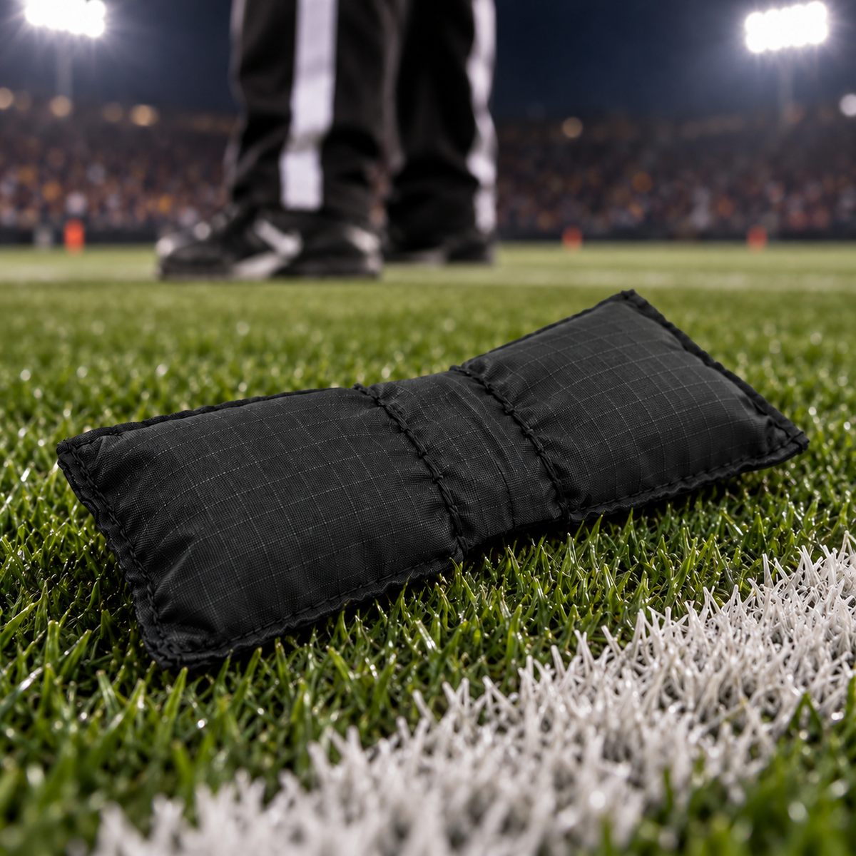 Great Call Athletics Original Football Referee Bean Bag in Black - football field view