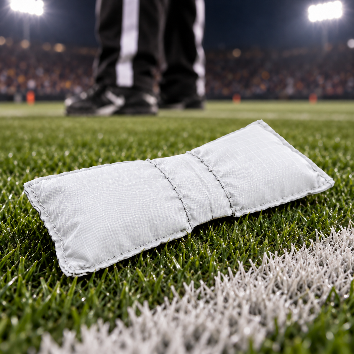Great Call Athletics Original Football Referee Bean Bag in White - football field view