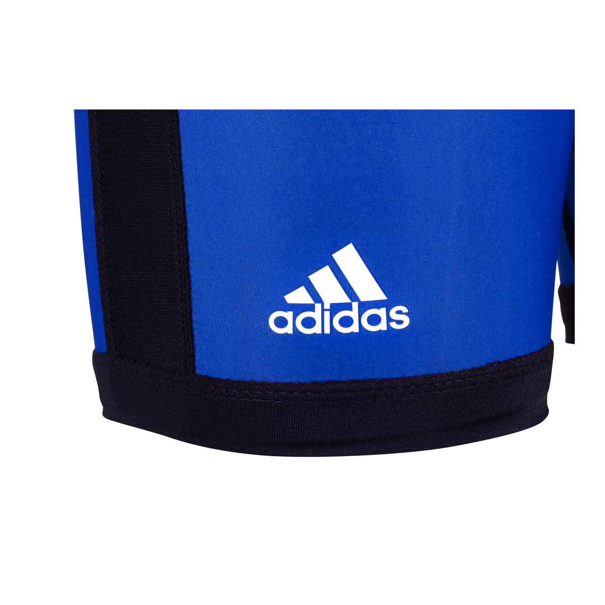 Adidas aS103r reversible wrestling singlet royal logo detail