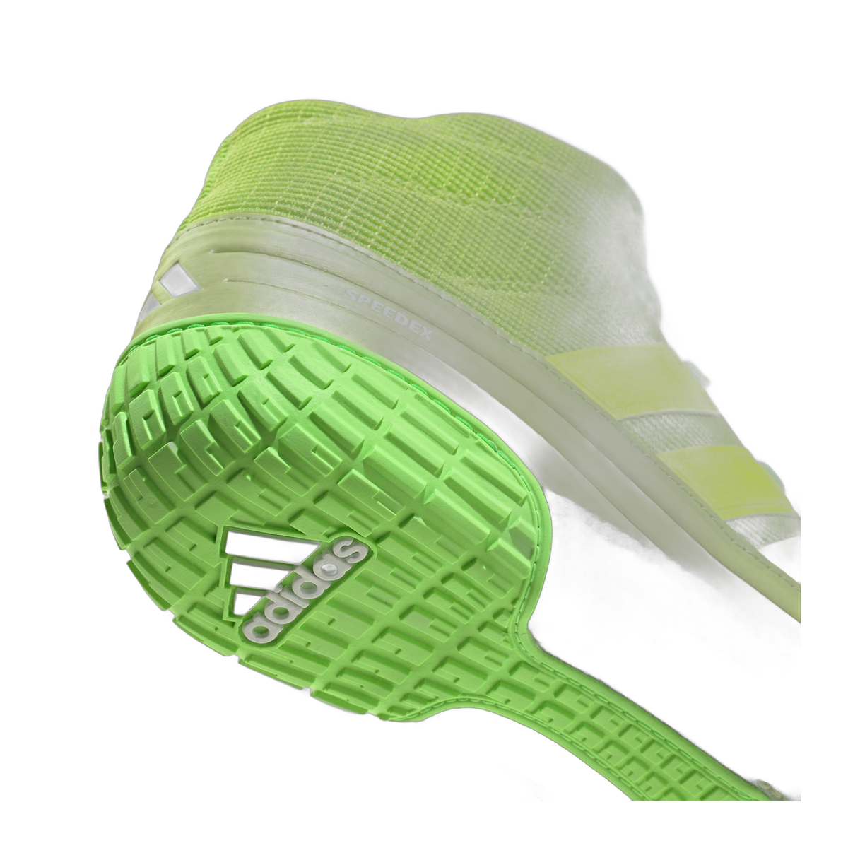 Adidas Speedex Lime Solar Green White Wrestling Shoes in Lime/Solar Green/White - outsole traction detail