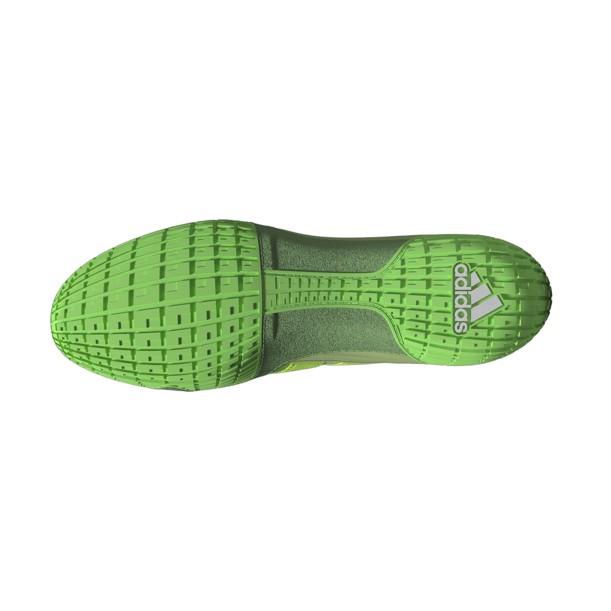 Adidas Speedex Lime Solar Green White Wrestling Shoes in Lime/Solar Green/White - outsole view