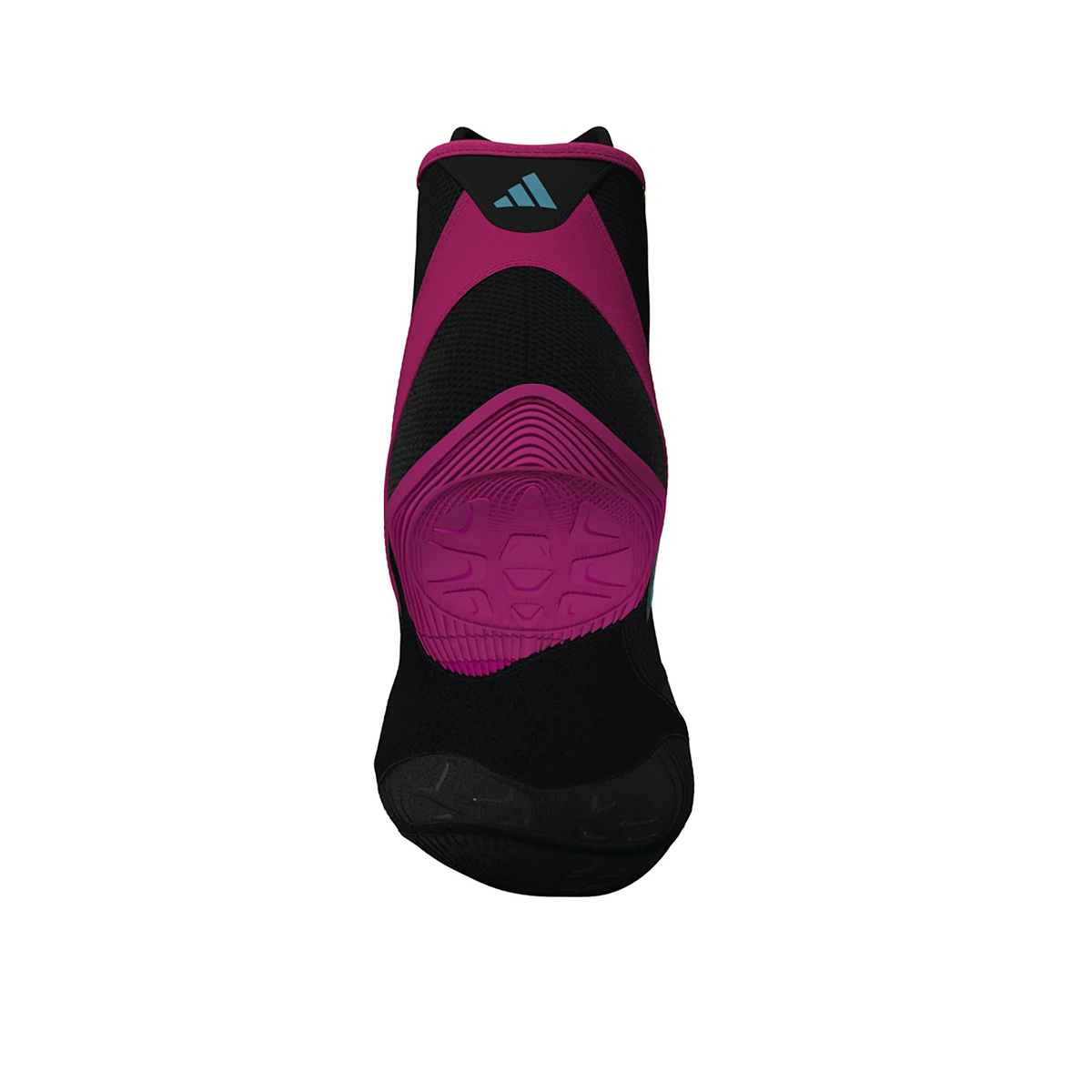 Adidas Adizero Black/Cyan/Pink Wrestling Shoes