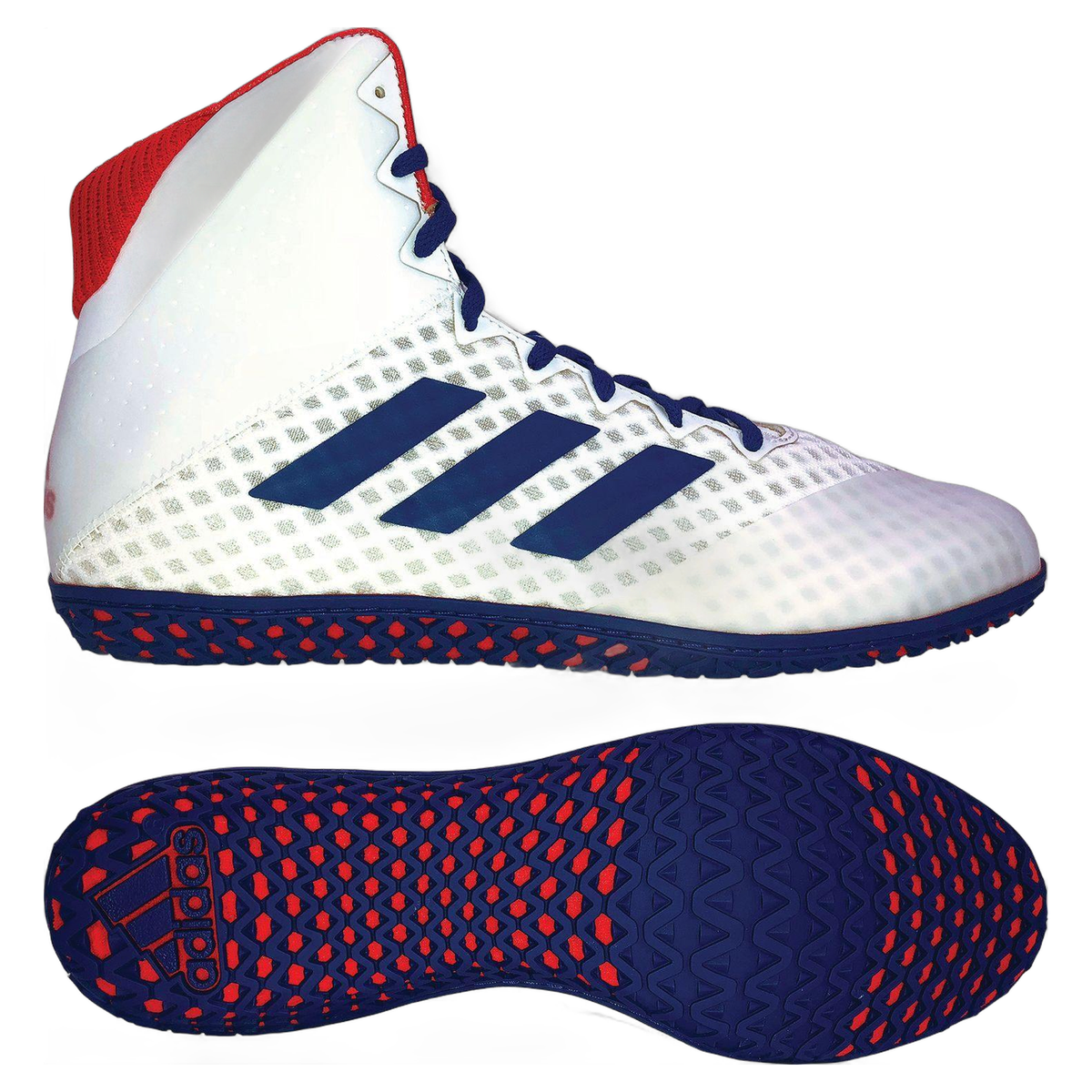 Adidas BC0533 Mat Wizard 4 White Wrestling Shoes