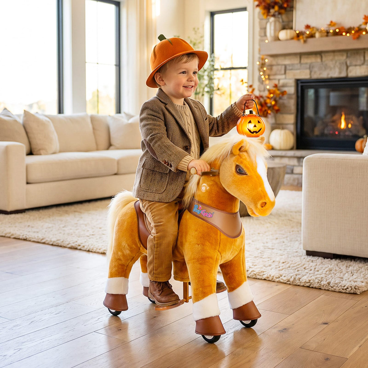 Model Y® Horse Ride-On Toy Age 3, 4, Light Brown - View 2