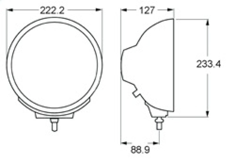 Hella Rallye 4000 series BlackEuro Beam 12V Halogen Lamp with Position Lamp - View 34