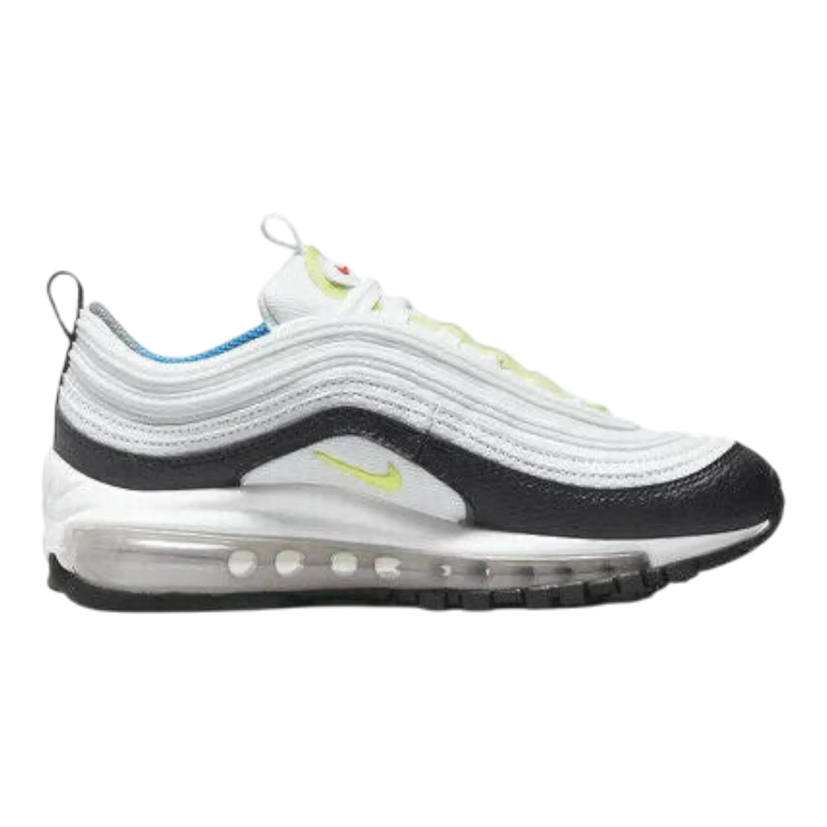 Nike Air Max 97 Big Kids' (GS) Sneakers — White/Light Lemon Mesh Low-Top