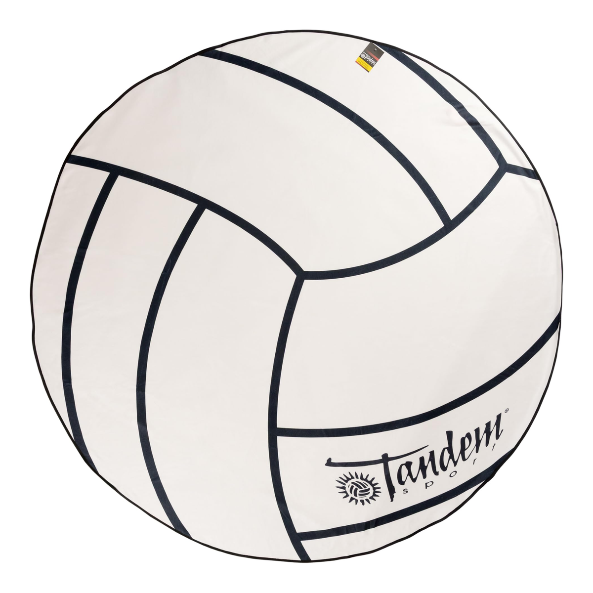 Tandem Sport Round Volleyball Beach Towel - Front View
