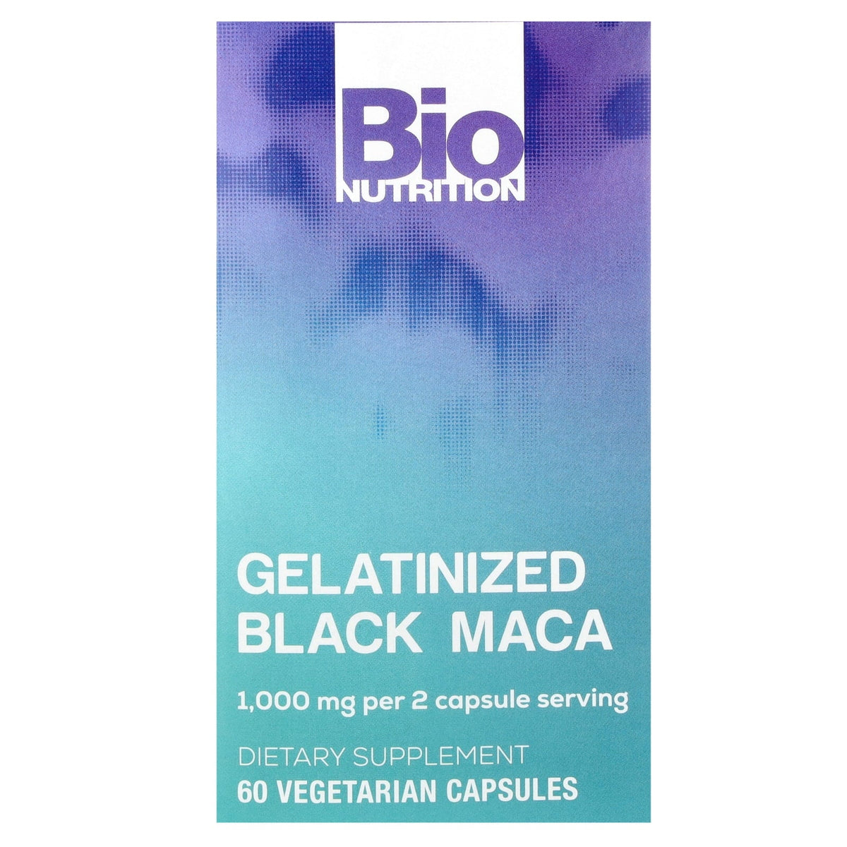 Bio Nutrition Gelatinized Black Maca, 60 veg capsules