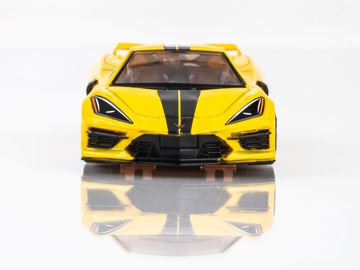 Corvette C8, Accelerate Yellow, HO Scale Slot Car - View 2