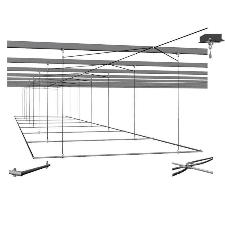 Cimarron 70x12 Air Frame Complete with TW-2000 Winch - Front View
