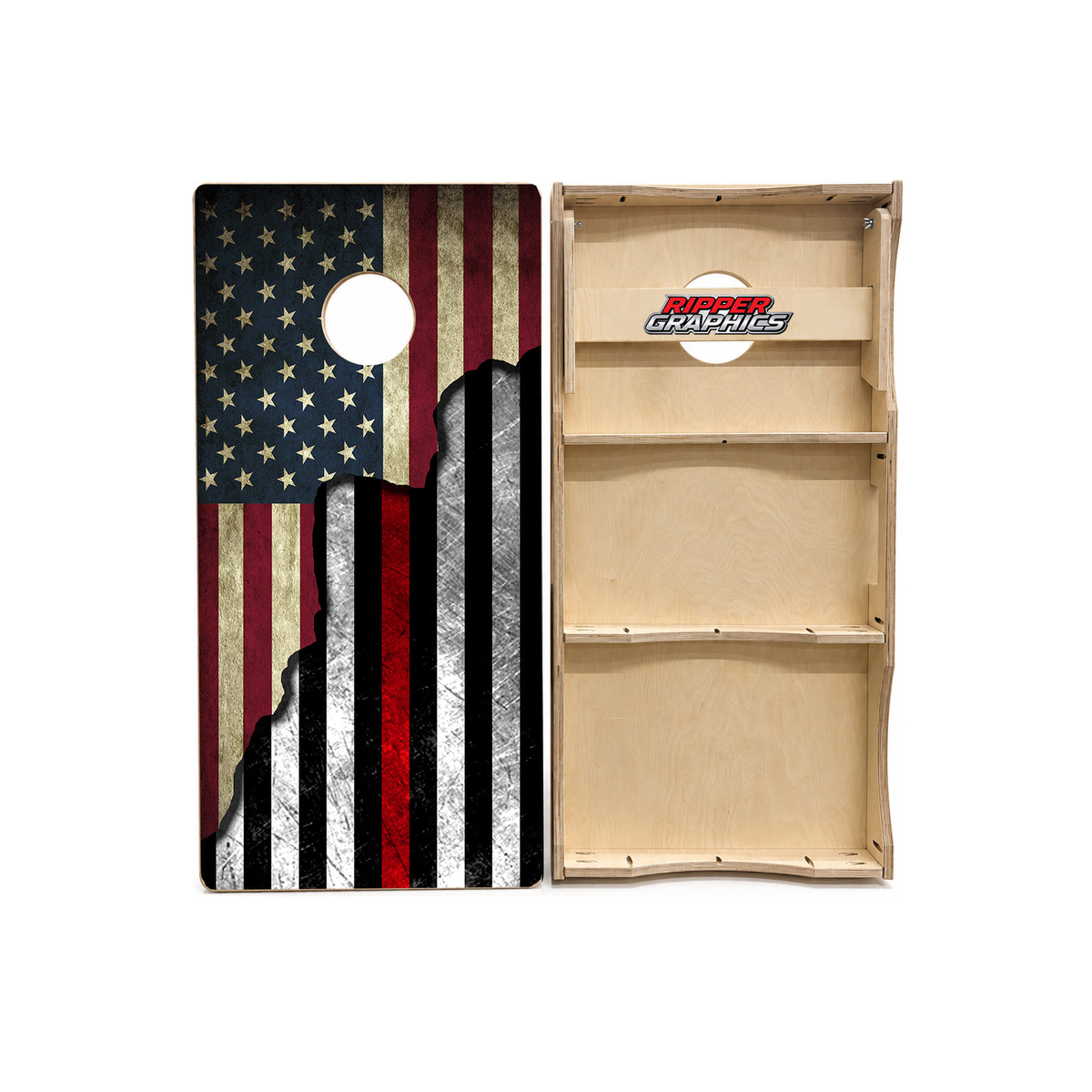American / Red Lives Flag Cornhole Design product photo