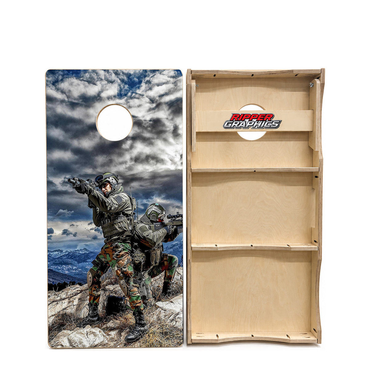 American Shadow Soldiers Cornhole Design product photo