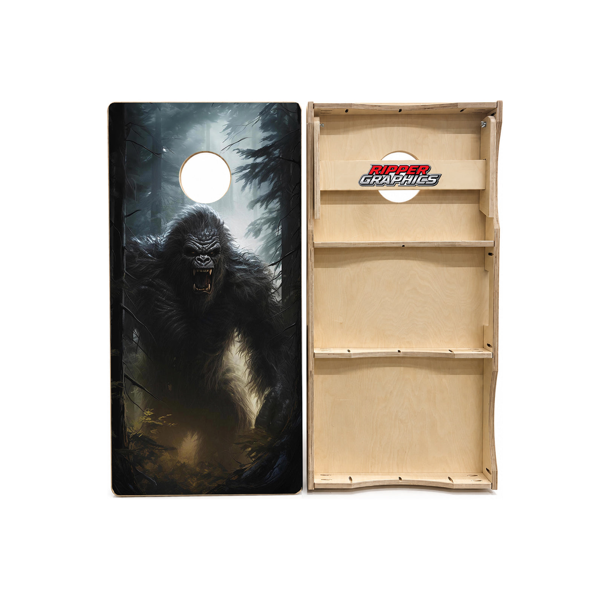 Angry Big Foot Cornhole Design product photo