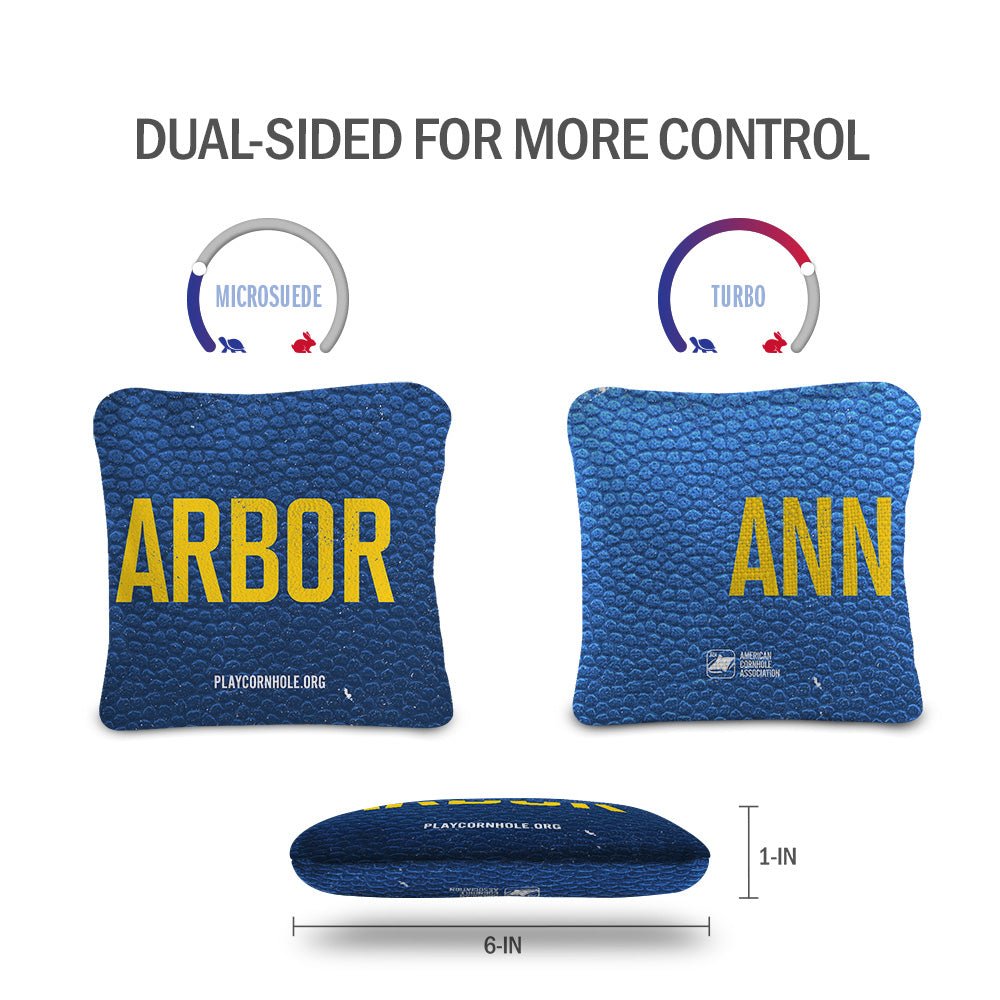 Ann Arbor Campus Gameday Synergy Pro Cornhole Bags - View 2
