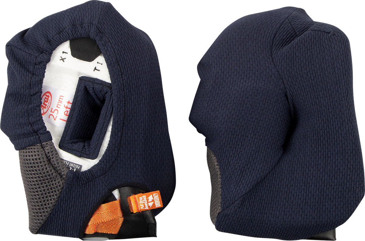 Arai Helmets Corsair-X, Quantum-X & Signet-X Replacement Cheek Pads – 25mm