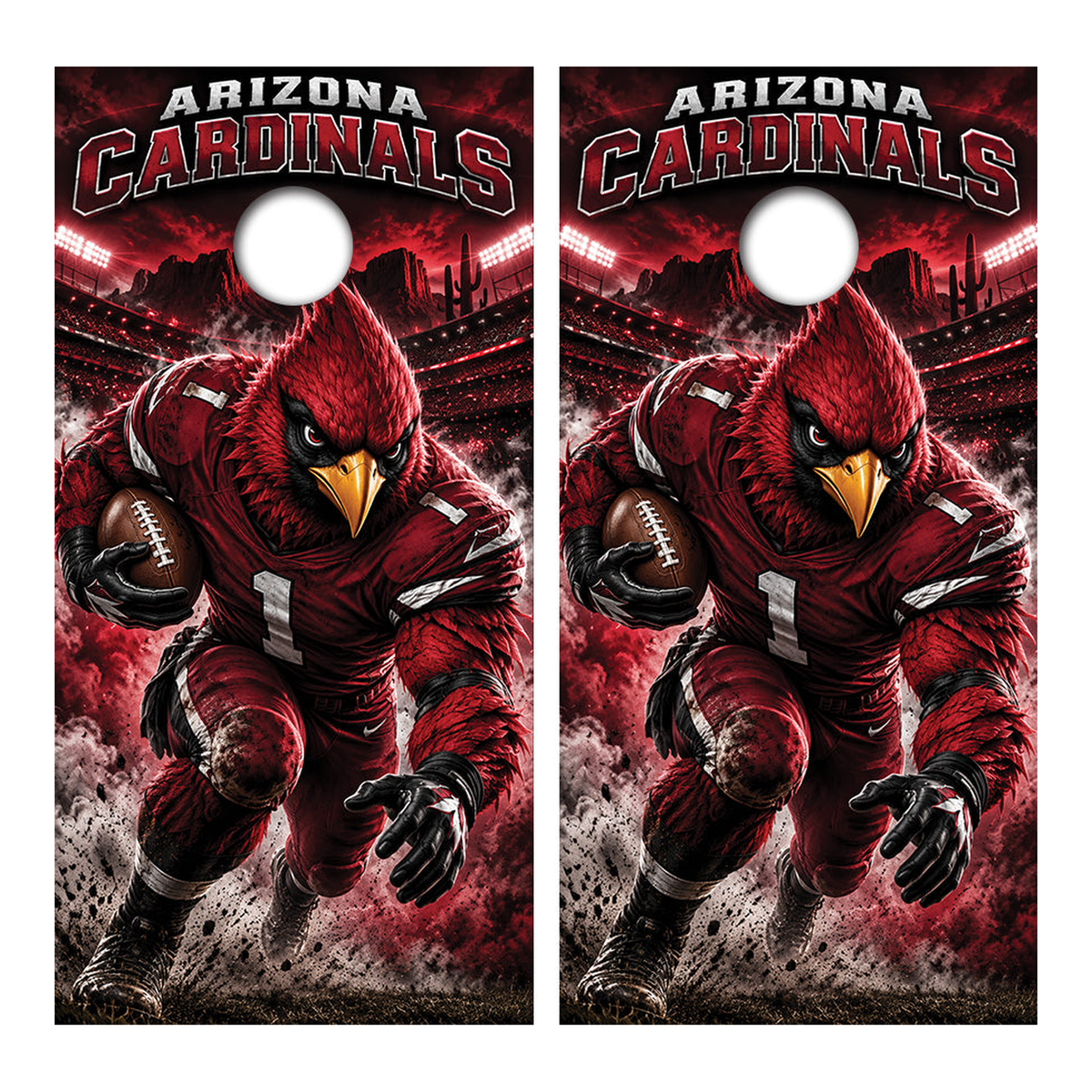 Arizona Cardinals Football Inspired Cornhole Design - Corn5250 - Great Call Athletics