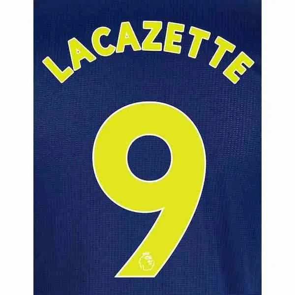Arsenal 2019/20 Third Lacazette #9 Jersey Name Set