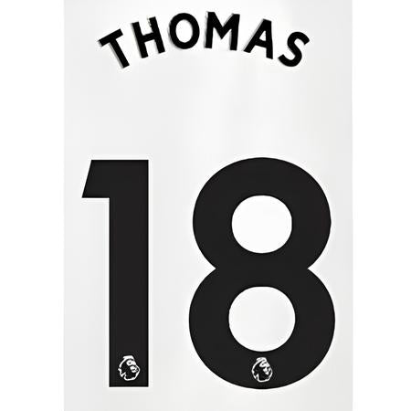 Arsenal 2019/22 Home Thomas #18 Jersey Name Set