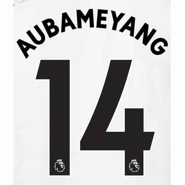 Arsenal 2020/21 Away Aubameyang #11 Jersey Name Set