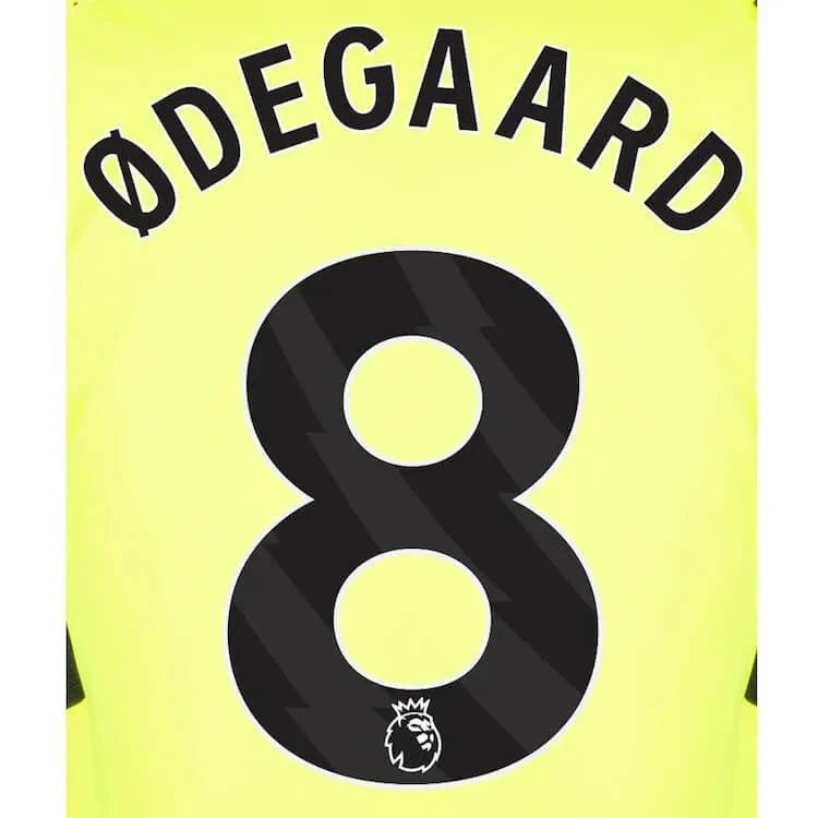 Arsenal 2023-Away Odegaard #8 Jersey Name Set-Black