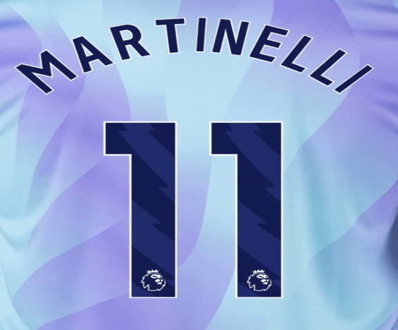 Arsenal 2024-Third MARTINELLI #11 Official Name Set-Navy
