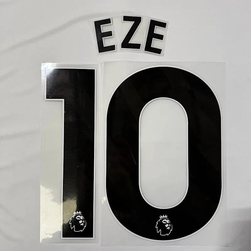 Arsenal 2025-Third Eze #10 Official Name Set-Black