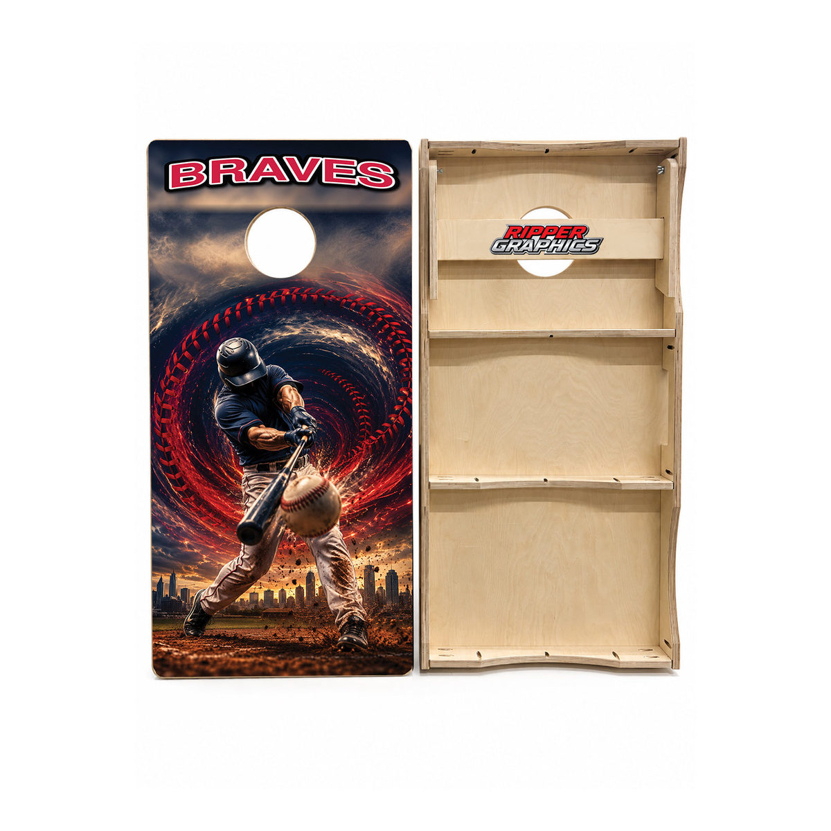 Atlanta Braves Baseball Inspired Cornhole Design - CH5230 - Great Call Athletics