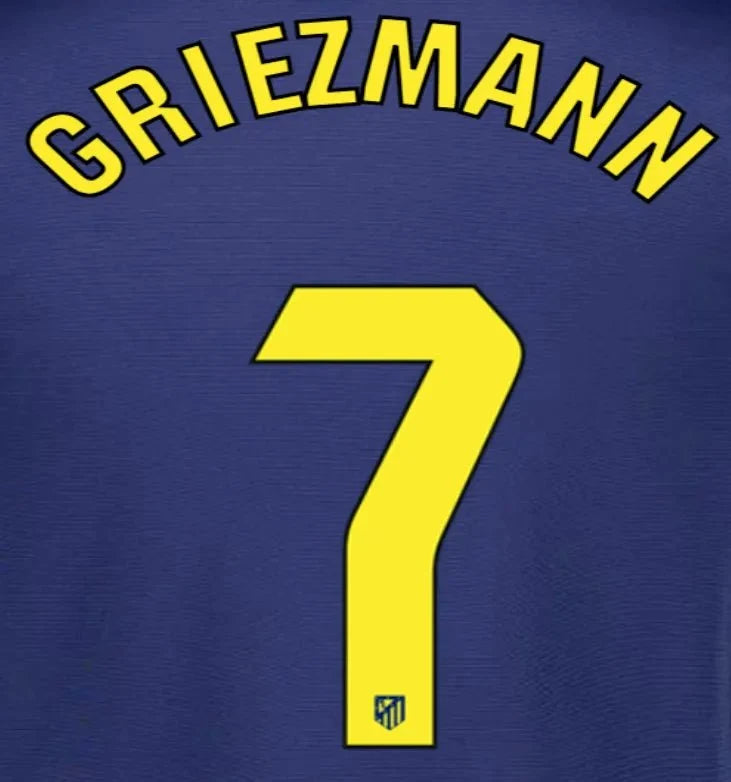 Atletico Madrid 2025/26 Away GRIEZMANN #7 Official Name Set