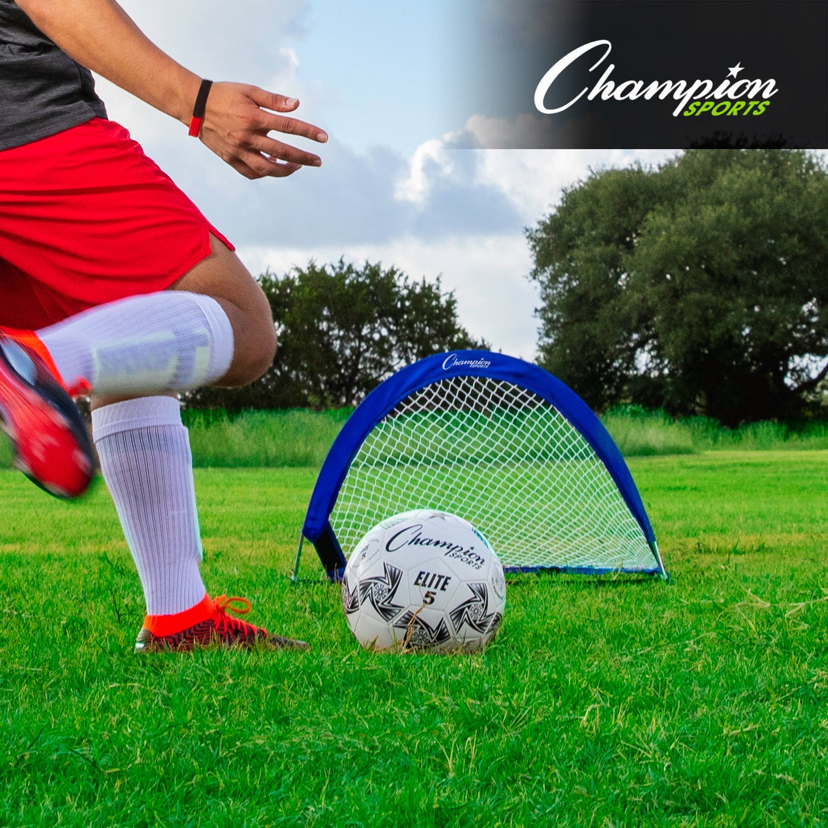 Champion Sports Extreme Soccer Pop-Up Half Moon Goals, Pair - Alternate View 8