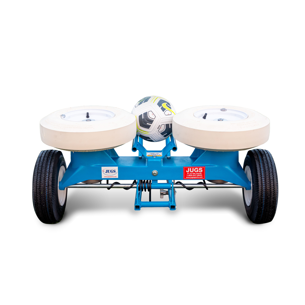 JUGS Soccer Machine - Front View