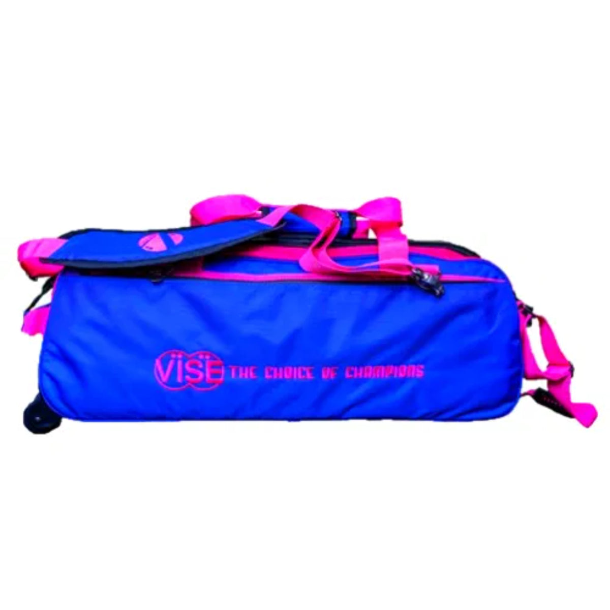 Vise 3 Ball Clear Top Roller Tote Bowling Bag