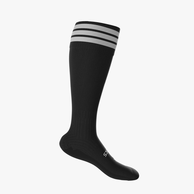 Pro Soccer Referee Socks | 3 Pairs | 3 White Stripe