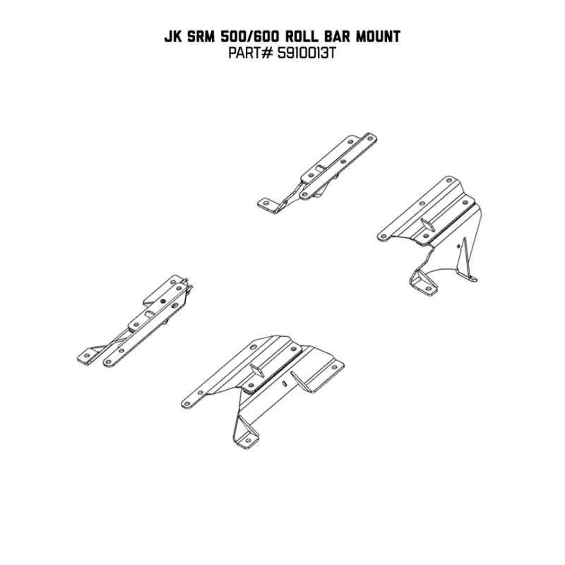 Go Rhino 07-17 Jeep Wrangler 4dr Mounting Kit for SRM Rack - View 6
