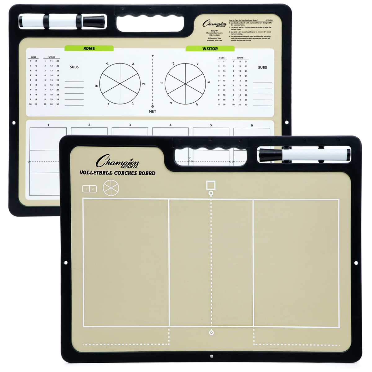 Champion Sports Extra Large Coaches Board in Volleyball - Front View